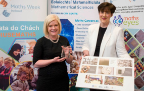Minister Norma Foley pictured with Dr Sheila Donegan of SETU & Maths Week