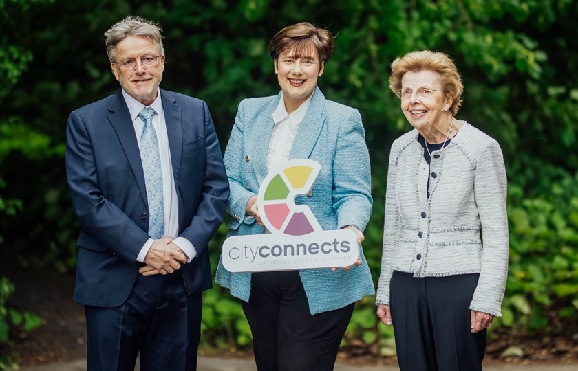 Pictured at the launch of the National Centre for City Connects Ireland (NCCCI) AT Mary Immaculate College were: Minister for Education, Norma Foley, TD ;  President of MIC, Prof. Eugene Wall and Executive Director of City Connects, Boston College, Prof. Mary Walsh. City Connects, a ground-breaking school-based intervention system, is designed, developed and delivered in partnership with schools and services and was originally established at the Mary E. Walsh Center for Thriving Children in Boston College